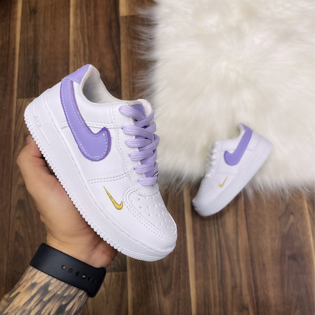T NIS AIR FORCE BRANCO C ROXO LINHA PREMIUM
