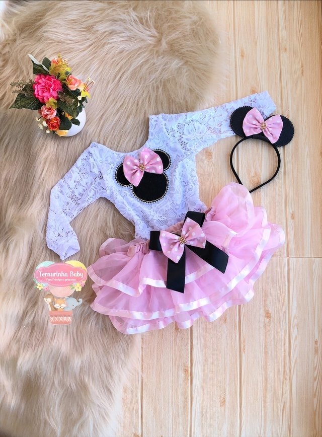 Fantasia Minnie Rosa Luxo - Comprar em Ternurinha Baby