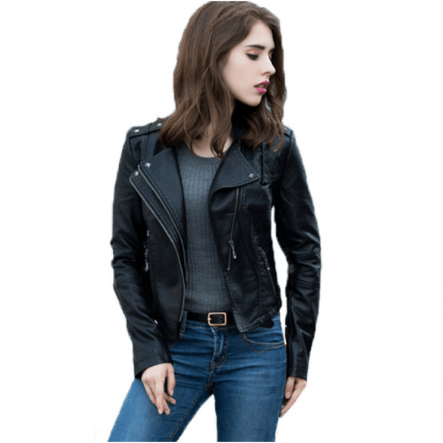 Jaqueta de sales motoqueiro feminina