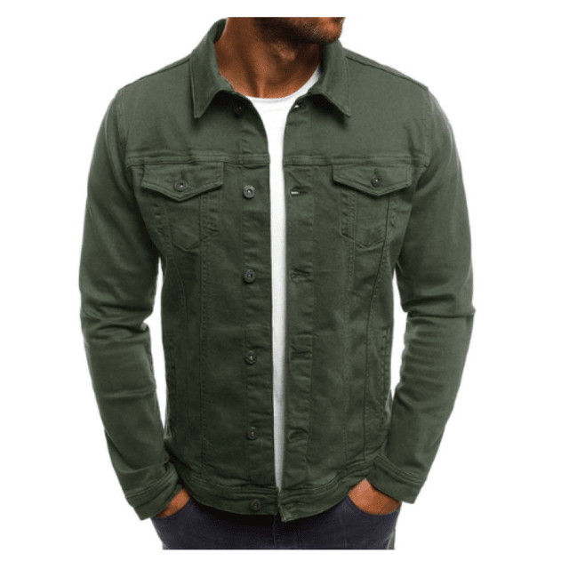 Jaqueta Denin Militar Masculina