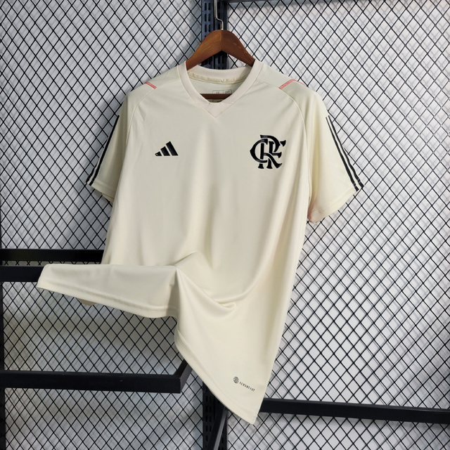 Camisa Treino Flamengo 2023/2024 Off White Torcedor Adidas Masculina