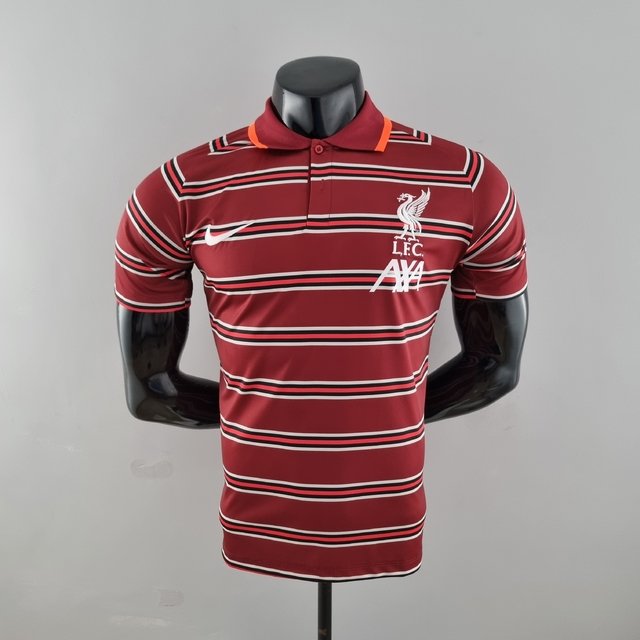 Camisa Polo Liverpool 2022/2023 Bordô Listrada Nike Masculina