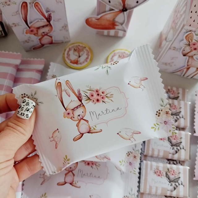 Tarjetas cumple meses imprimibles bebe animalitos del bosque