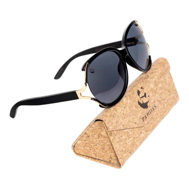 Gafas de sol oversize mujer con lentes polarizadas negras UV400