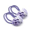 Colitas de cabello para niñas forma de flor violeta (2)