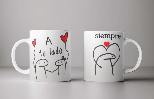 Taza Flork Meme Amor Enamorados