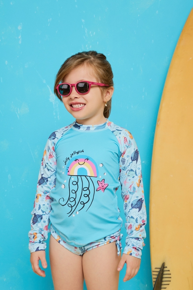 Conjunto Infantil Feminino Praia e Piscina Lilás Sereia - Mundo Coala