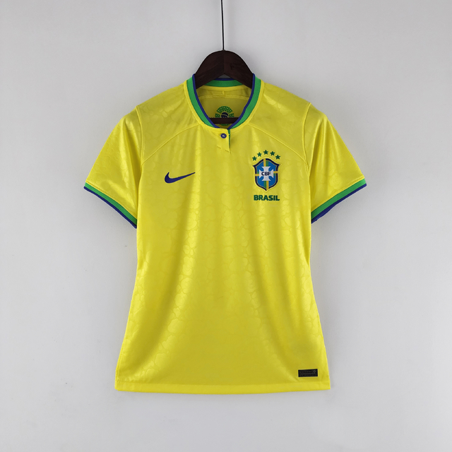 Camisa Nike - Brasil - 2022 - Feminina Amarela - Copa do Mundo Catar 2022