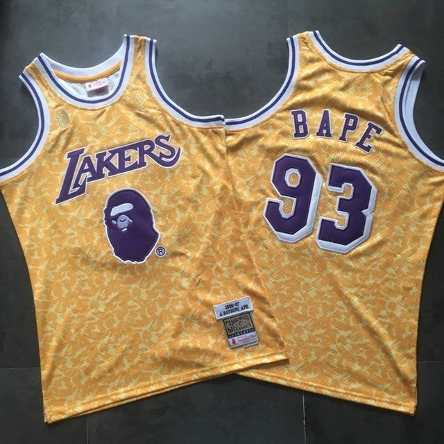 Regata A Bathing Ape x Mitchell Ness Lakers
