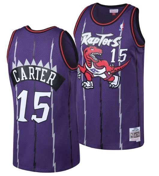 Regata NBA Mitchell & Ness Retrô - Toronto Raptors - roxa - Carter #15