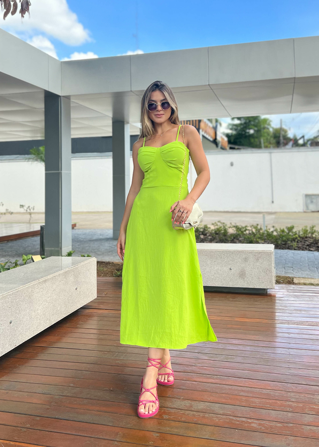 Vestido Feminino Midi Liso - Comprar em ITFASHION