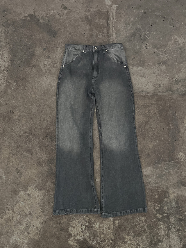Jean bootcut gris sale