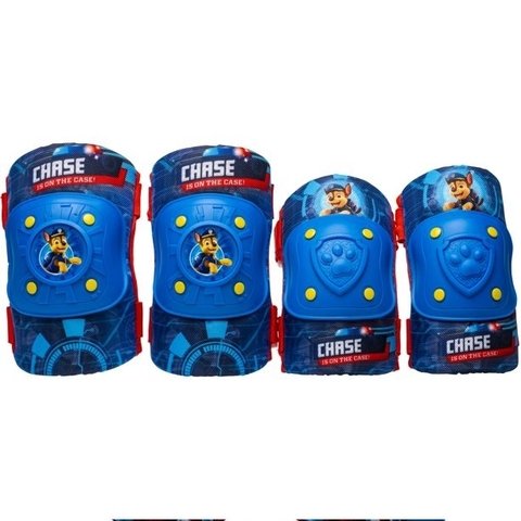 Kit Proteção Infantil Bell 3-7 Anos Joelheira Cotoveleira Buzina Paw Patrol Patrulha Canina Azul - comprar online