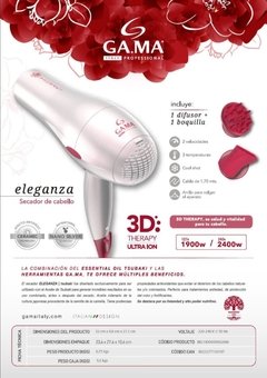 Secador De Cabello Ga.ma. Eleganza 3d Therapy Tsubaki - comprar online