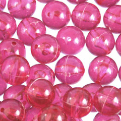 31-Bolinha de acrílico 12mm 310 unidades - rosa escuro transparente (65)
