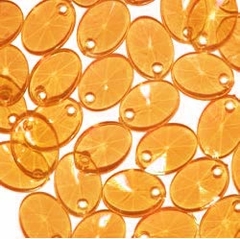 L151- Lentilha de acrílico 1300 unidades - laranja transparente (94)