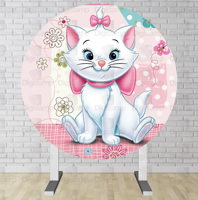 Painel de Festa Gatinha Marie Cat #04 - 150x100