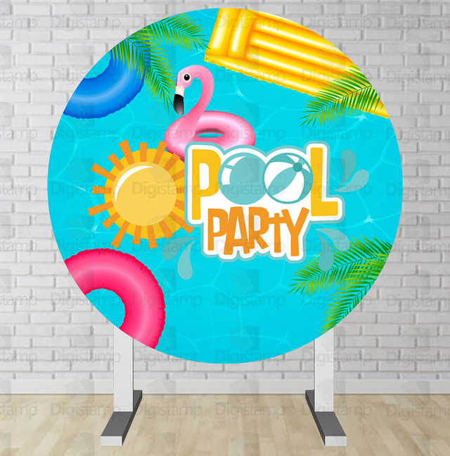 Painel Redondo - Pool Party - Sublimado 3D - Sublitex, painéis sublimados