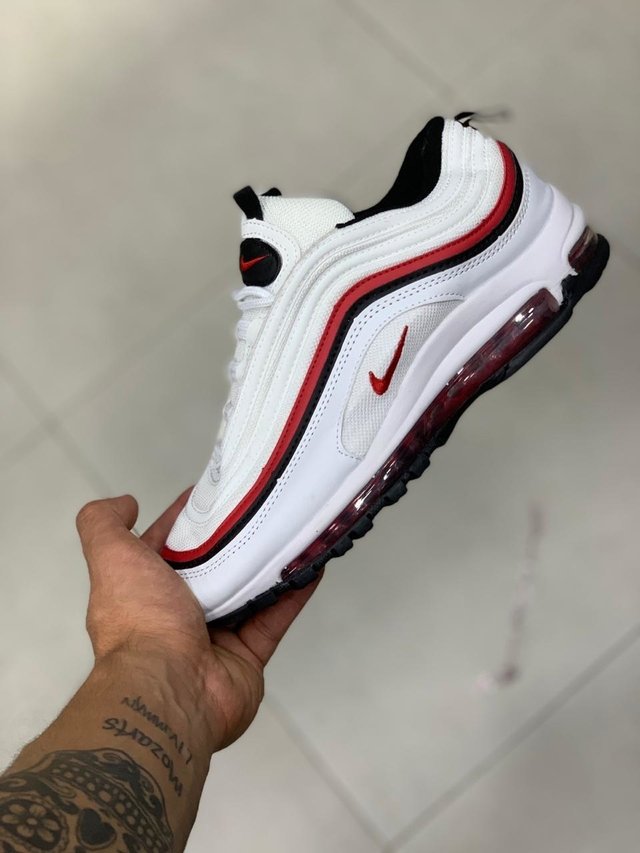 NK Air Max 97 Branco NK Vermelho Azul - Marcatti Outlet