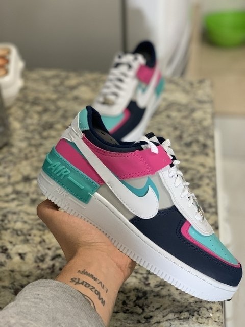 Air force 1 feminino colorido outlet