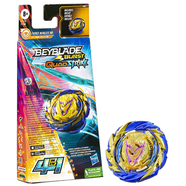 Conjunto Pião E Lançador - Beyblade Burst QuadStrike - Ambush Bazilisk - 4  Em 1 - Hasbro