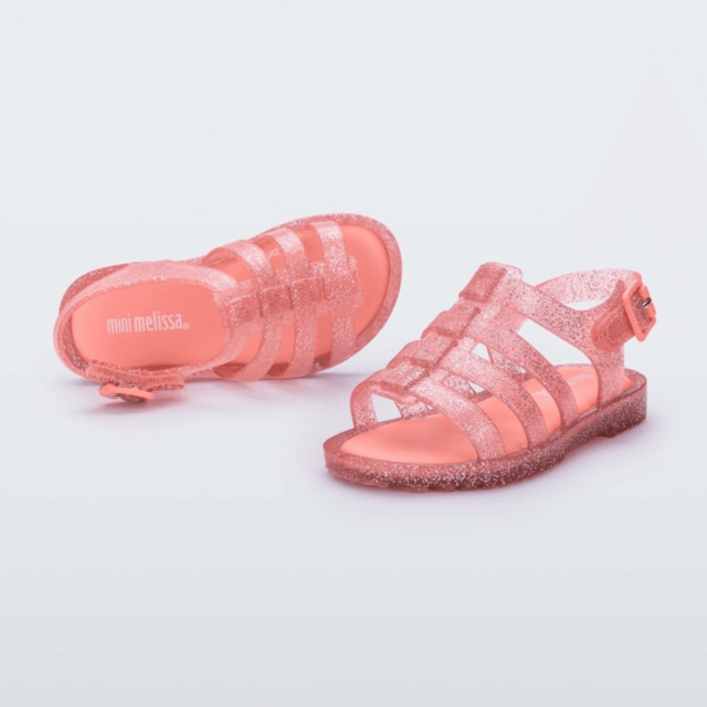 Mini melissa flox rosa best sale glitter