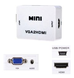 Adaptador Conversor Vga Para Hdmi Com Áudio 1280x1024