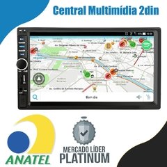 Central Multimídia Mp5 Fiesta 2 Din 7 Pol Bluetooth Espelham - comprar online