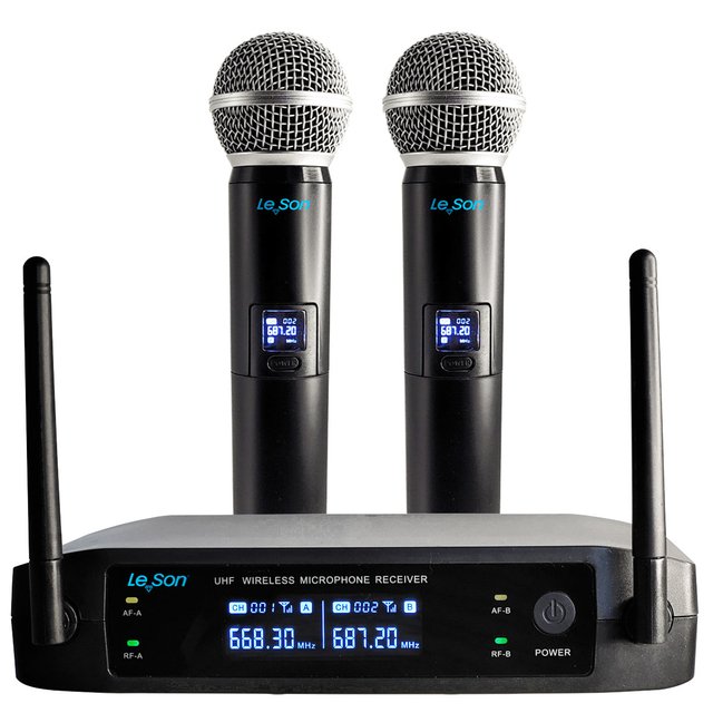 Microfones Sem Fio Le Son Ls902 Digital Plus Duplo Cardioide