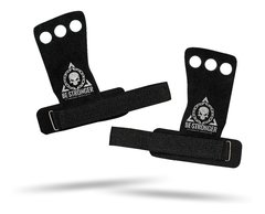 Luvas Crossfit Grip Pull Up Couro 3 Furos Preto - comprar online