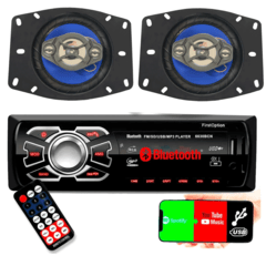 Rádio Automotivo e Falante de 4x6