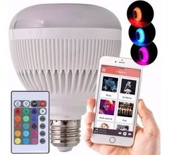 KIT 2 LAMPADA MUSICAL BLUETOOTH LED 12W  RGB CONTROLE - Orion eShop | Informatica, Automotivo, Microfones