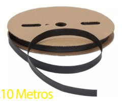10 Metros De Termo Retrátil Preto Eletrokit 6mm