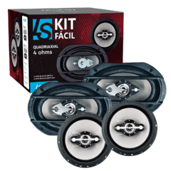 KIT FÁCIL 280W PAR DE FALANTES LS6 + PAR LS69 /2LS0280KF