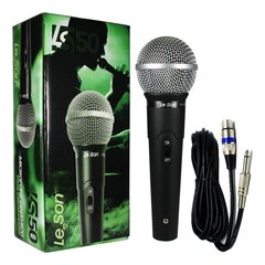 Kit 2 Microfone De Mão Com Fio Leson Ls50 + Cabo P10 Xlr - Orion eShop | Informatica, Automotivo, Microfones