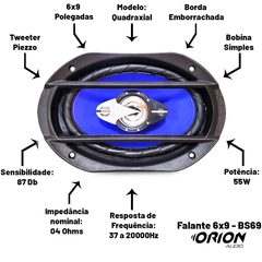 Kit Som 4 Alto Auto Falantes Tsr Orion 6x9 +modulo 100.2 - Orion eShop | Informatica, Automotivo, Microfones