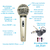 Kit 2 Microfone Profissional Com Fio Cardioide Sm58 P4 Leson - comprar online