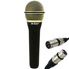 Microfone Profissional Dinâmico Leson Ls7 com Cabo Xlr/Xlr 5 Metros