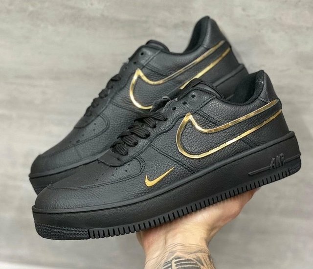Nike Air Force 1 Preto Dourado Disero Store