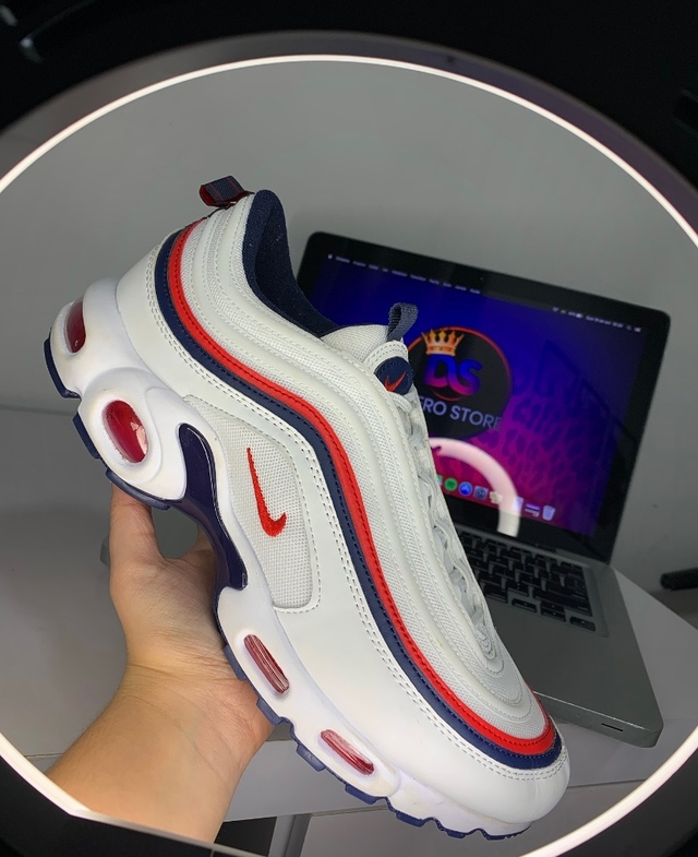 Nike Air Max 97 Plus TN Branco/Vermelho/Azul