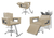 Kit Salão de Beleza 1 Cadeira Fixa + 1 Reclinável Estrela + 1 Lavatório C/Ap Moderna Inox
