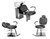 Kit Salão de Beleza 1 Cadeira Reclinável+1 Fixa+1 Lavatório Porcelana Topázio Base Quadrada Gilcadeiras - Gil Cadeiras 