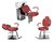 Kit Salão de Beleza 1 Cadeira Reclinável+1 Fixa+1 Lavatório Porcelana Topázio Base Quadrada Gilcadeiras - loja online