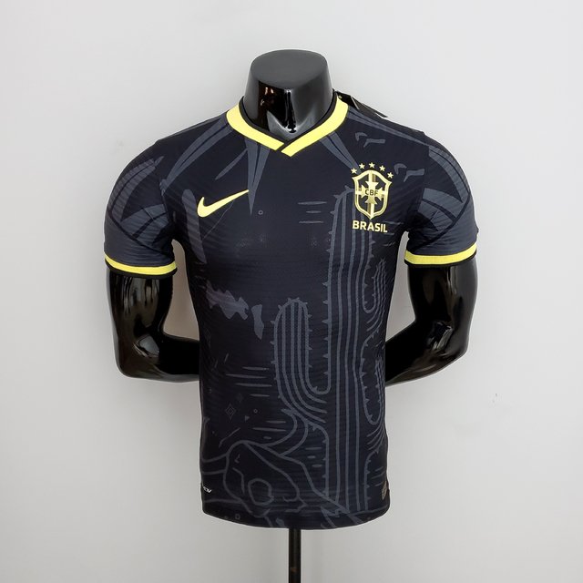 Camisa Brasil Concept Preto/Cacto - 2022 (Versão Jogador)