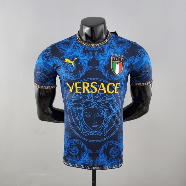 Camisa versace azul new arrivals