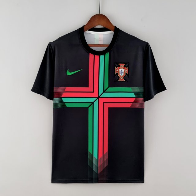 Camisa Portugal Concept Preta Torcedor