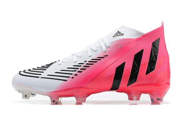 Chuteira Campo Adidas Predator Edge .1 Branco e Rosa