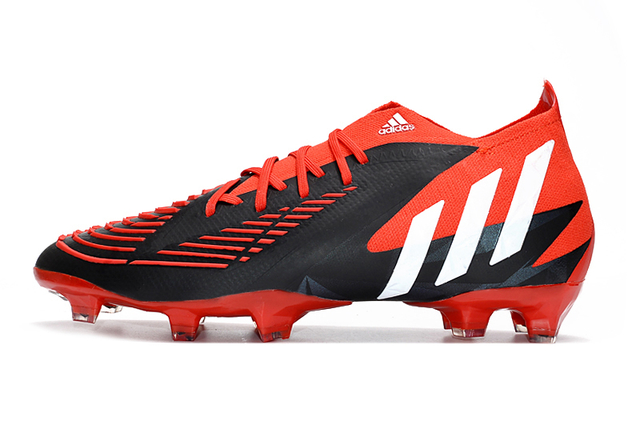 Chuteira Campo Adidas Predator Edge.1 Preta e Vermelha