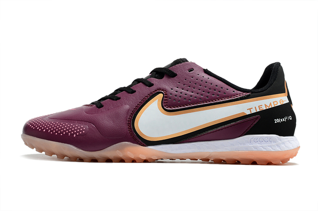 Chuteira Society Nike Tiempo Legend 9 Pro Bordô e Marrom