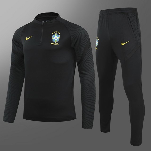 Conjunto de Treino Brasil Preto 2021